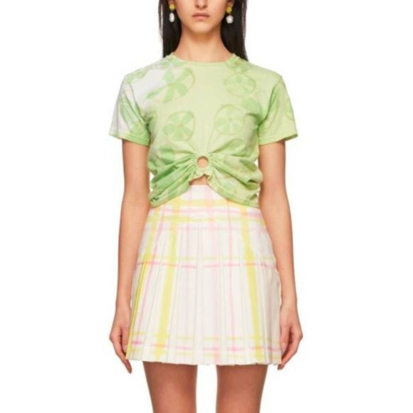 Collina Strada Flower Patch Lime Center Ring T-Shirt - Picture 1 of 10